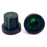 Black knob Green Pointer 16x14mm shaft hole 6x18T 