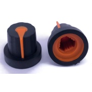 Black knob Orange Pointer 16x14mm shaft hole 6x18T 