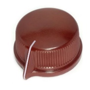 Oxblood knob 29x13mm shaft hole 6.40mm