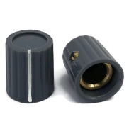 Plastic Gray knob 15X13mm Shaft Hole 6.4mm