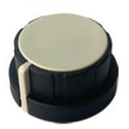 Black knob Gray Top 32X16mm Shaft Hole 6.4mm