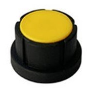 Black knob Yellow Top 25X15mm 