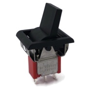 Mini Rocker Switch ON-ON SPDT Black Lever