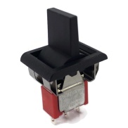Mini Rocker Switch ON-OFF-ON SPDT Black Lever
