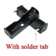 1 x AA Battery Holder Black With Solder tap