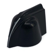 Chicken Head Black Knob 23x14mm Shaft 6.4mm