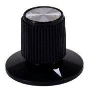 Black Rogan knob 23x17mm Shaft 6.4mm
