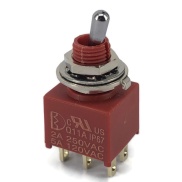 Seales Mini Toggle Switch 1A Series DPDT On-On Short Lever