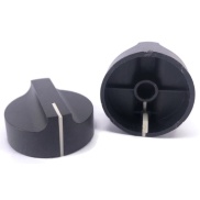 Black Plastic Knob 30x14mm Shaft Hole 6x18T