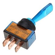 Auto Toggle Switch SPST On-Off Blue LED 12V