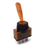 Toggle Switch SPST On-On Yellow