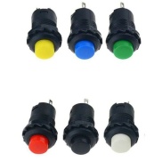 PUSH BUTTON SWITCH MOMENTARY Green Color SPST 3A 125VAC 12mm 