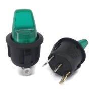 Illuminated Rocker Switch ON-OFF 12V GREEN LED SPST