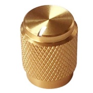 Aluminum Control Knurled knob Gold color 13x16mm Shaft hole 6.4mm
