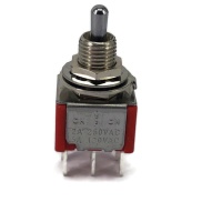 Mini Toggle Switch 1M Series DPDT On-Off-On Short Lever PCB PINS