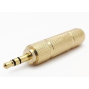 6.35mm Female to 3.5mm Male Stereo Audio Jack Adaptor Gold Plated