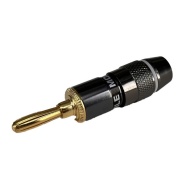 4mm Banana Plug Gold Plated Black