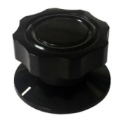 Black Knob 38x21mm Shaft 1/4 Zoll