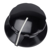 Bakelite Knob Fester RCA black 40mm Shaft 6.4mm