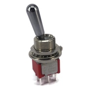 Mini Toggle Switch 1M Series DPDT On-On PC Thru-Hole 15/32 Bushing