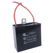 CBB61 Fan Capacitor 22uF 5% 400VAC 50Hz with Wire leads