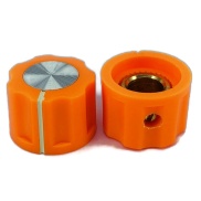 KN1360 ABS Fluted Orange Knob 16x12mm