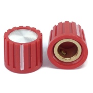 Control knob Red color 13x11mm Shaft hole 6.4mm
