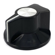 Classic knob Black color 29x16mm Shaft hole 6.4mm
