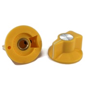 Classic knob Yellow color 29x16mm Shaft hole 6.4mm