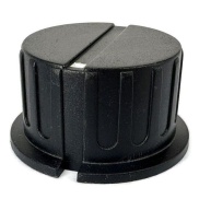 KN8C Black Knob 34x18mm Shaft Diameter 6.35mm