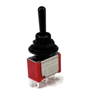 Mini Toggle Switch 1M Series SPDT On-Off-On Black Shaft