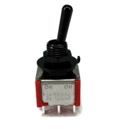 Mini Toggle Switch 1M Series DPDT On-On Black Shaft