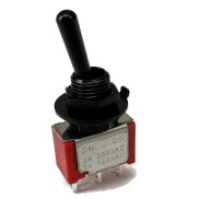 Mini Toggle Switch 1M Series SPDT On-On Black Shaft