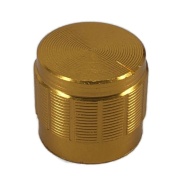 Knurled Aluminum Gold Knob 13x15mm Shaft Diameter 6x18T 