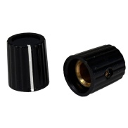 Plastic Black knob 15X13mm Shaft Hole 6.4mm