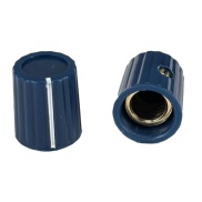 Plastic Dark Blue knob 15X13mm Shaft Hole 6.4mm