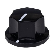 MXR Style Fluted Black Knob Shaft 6x18T