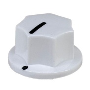 MXR Style Fluted White Knob Shaft 6x18T