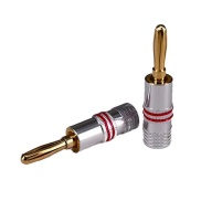 Banana Plug Gold Plated with Red Line