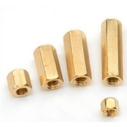 Brass Standoff Spacer Golden Screw Hex Female M3x4mm