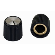 Black Rogan knob 13x12mm Shaft Hole 6.4mm