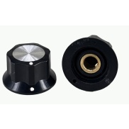 Black Moog Knob 25*15mm Shaft 6.4mm
