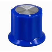 Blue Moog Knob 19x16mm Shaft 6.4mm