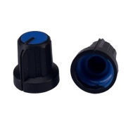 Black body Blue Top Knob 15x16 Shaft 6x18T