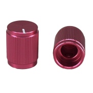 Aluminum Control Knurled knob Shaft Hole 6.4mm Light Red