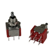 Mini Toggle Switch 1M Series DPDT On-On-On PCB Pin Short Lever