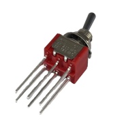 Mini Toggle Switch 1M Series DPDT On-On Long PC Thru-Hole