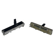 TAYDA 50K OHM Linear Taper Slide Potentiometer PCB Mount Plastic Shaft Lever Height: 15mm Center Click