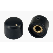 Black Ebony Dome knob 20x17mm Shaft 6.00mm