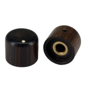 Wood Ebony Dome knob 20x17mm Shaft 6.00mm